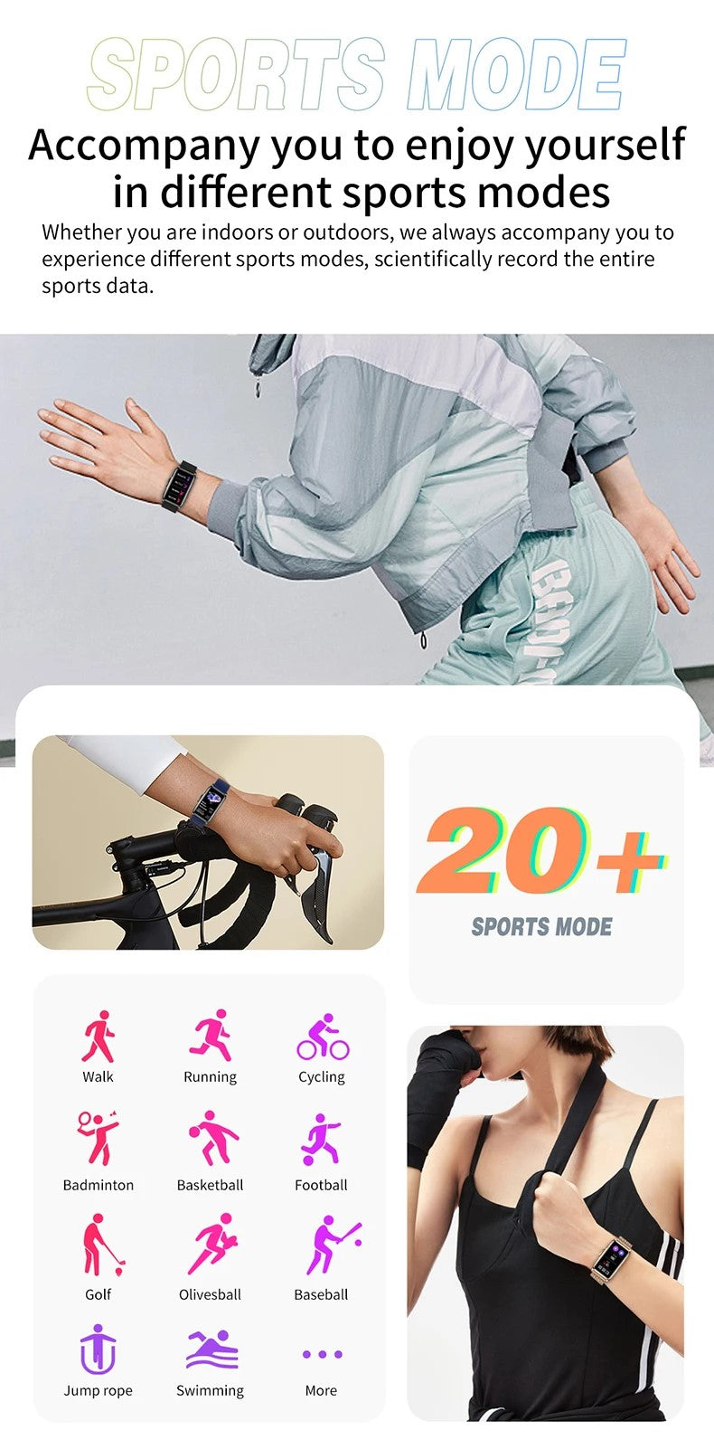 LWT H80 Female Heart Rate, Blood Oxygen & Fitness Smart Watch