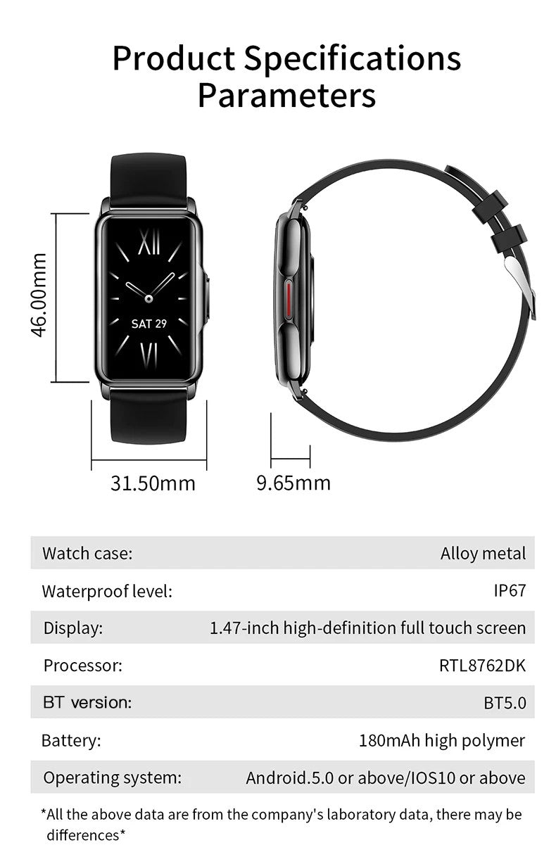 LWT H80 Female Heart Rate, Blood Oxygen & Fitness Smart Watch