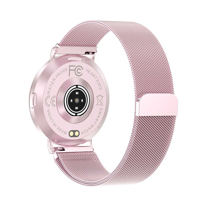 LWT KM88 Ultra Thin Calorie Tracker Smart Watch For Women, Purple Aluminum Alloy Watch With AMOLED Screen