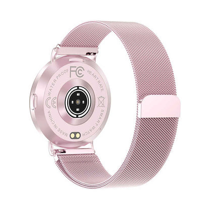 LWT KM88 Ultra Thin Calorie Tracker Smart Watch For Women, Purple Aluminum Alloy Watch With AMOLED Screen