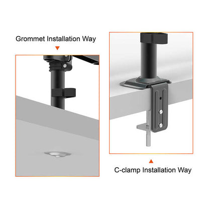 LWT CT-LCD-DSA1303A Aluminum Alloy Desktop Triple Computer Monitor Arm Mount Monitor With Free Standing Style