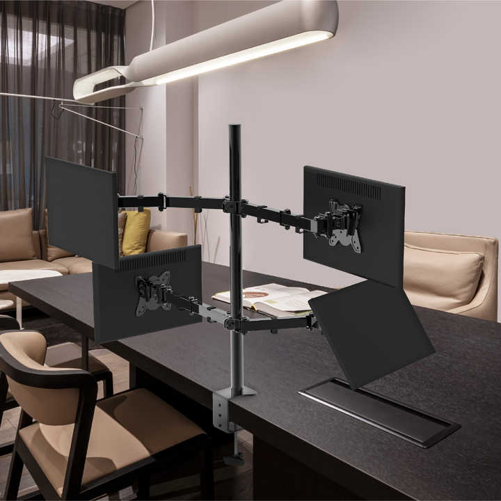 LWT CT-LCD-DS1704A QUAD Computer Monitor Mount Professional Supply Max VESA 100*100mm Full Motion 180 Degrees Swivel