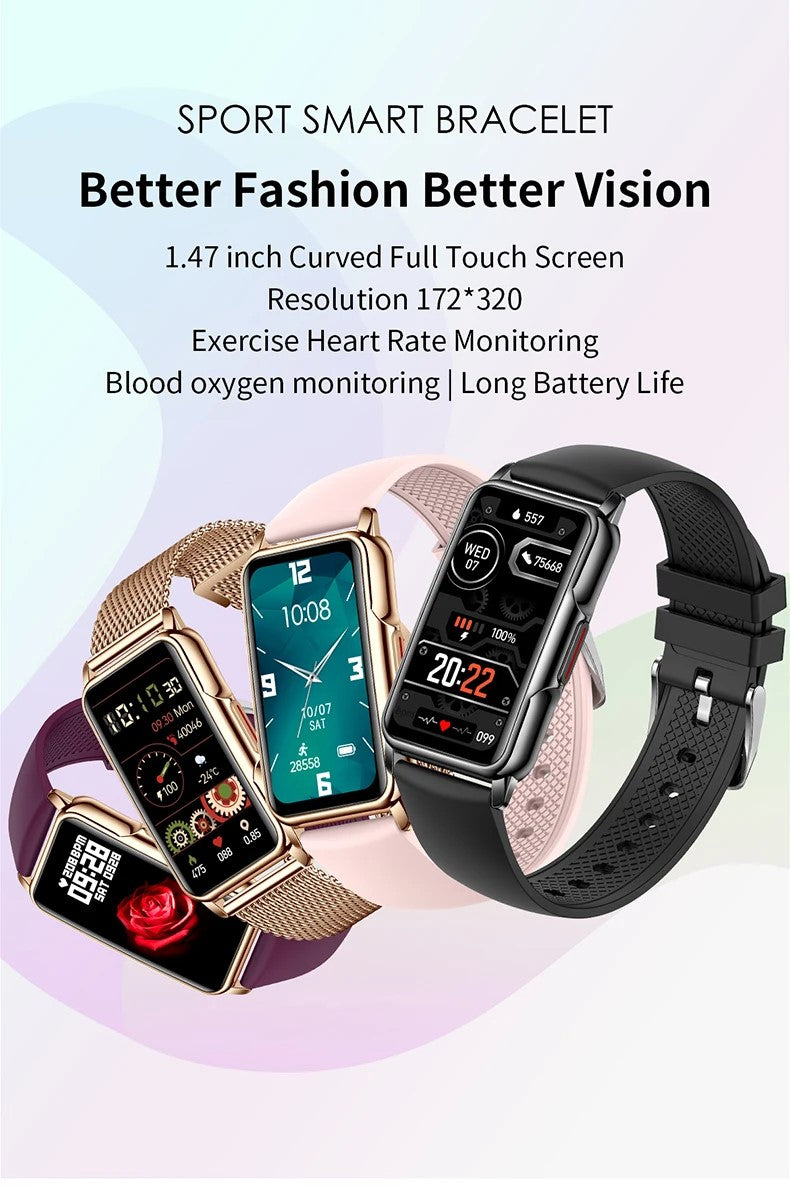 LWT H80 Female Heart Rate, Blood Oxygen & Fitness Smart Watch