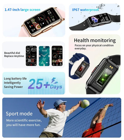 LWT H80 Female Heart Rate, Blood Oxygen & Fitness Smart Watch